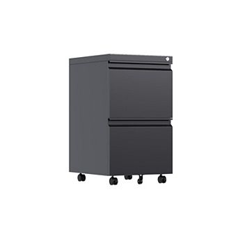 ANIXOL 2-Drawer Lockable Metal File Cabinet on Wheels
