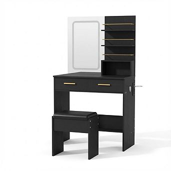 ANIXOL Vanity Desk with Lighted Mirror Set