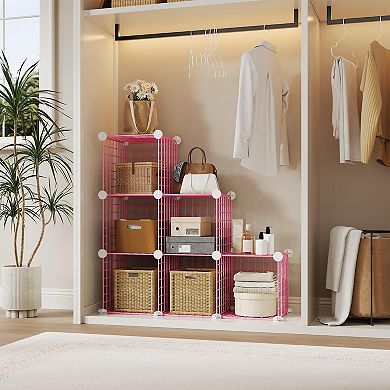 ANIXOL 6-Cube Wire Storage Organizer Shelf