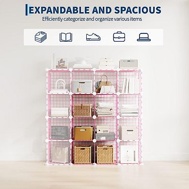 ANIXOL 6-Cube Wire Storage Organizer Shelf