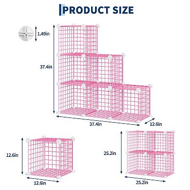 ANIXOL 6-Cube Wire Storage Organizer Shelf