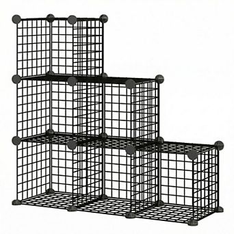 ANIXOL 6-Cube Wire Storage Organizer Shelf