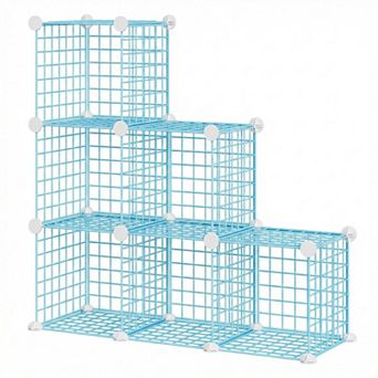 ANIXOL 6-Cube Wire Storage Organizer Shelf
