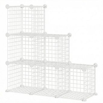 ANIXOL 6-Cube Wire Storage Organizer Shelf