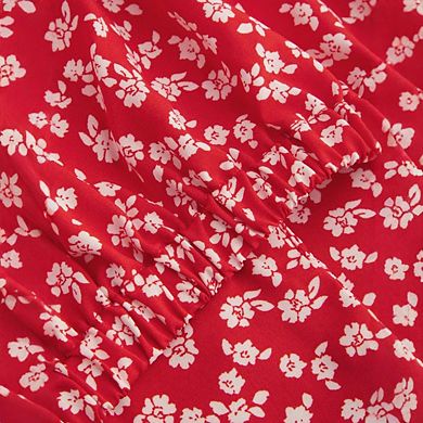 Womens Tie Front Blouses V Neck Short Sleeve Summer Floral Tops Shirts