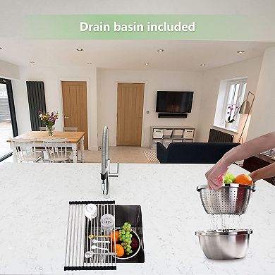 15" Undermount Single Bowl Kitchen Sink, 16-Gauge Stainless Steel, 10" Deep w/Accessories