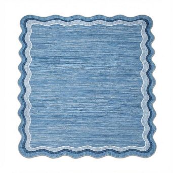 ANIXOL Scalloped Washable Area Rug 8x10