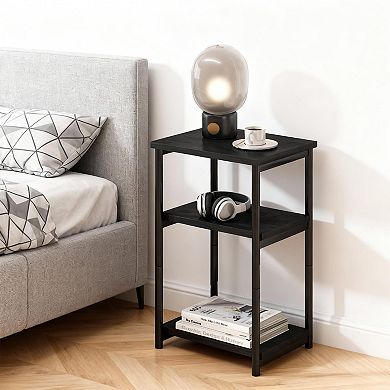 IDEALHOUSE 3-Tier Side Table with Storage Shelves
