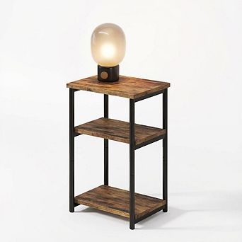 IDEALHOUSE 3 tier Side Table with Storage Shelves