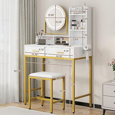 ANIXOL Vanity Desk with LED Mirror