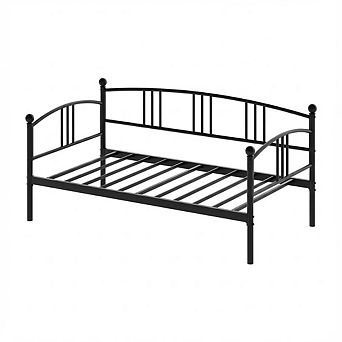 IDEALHOUSE Twin Daybed with Arched Headboard, Metal Frame & Optional Trundle