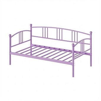 IDEALHOUSE Twin Daybed with Arched Headboard, Metal Frame & Optional Trundle