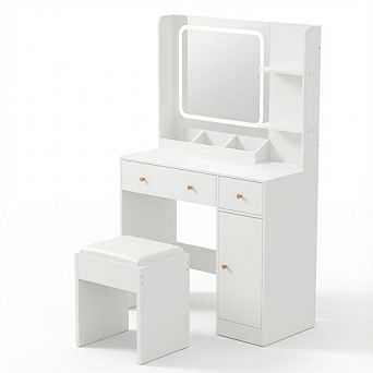 ANIXOL Makeup Vanity Desk with Lighted Mirror