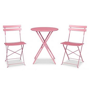 ANIXOL Foldable 3 pc Metal Garden Bistro Set