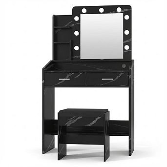 ANIXOL Vanity Desk with Lighted Mirror