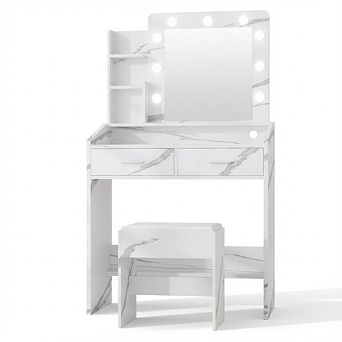 ANIXOL Vanity Desk with Lighted Mirror