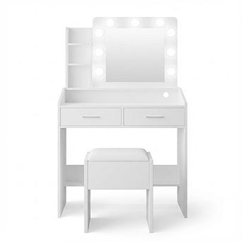 ANIXOL Vanity Desk with Lighted Mirror