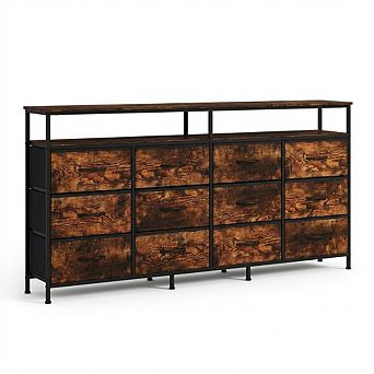 Craze Ventures 63" Fabric Dresser TV Stand with Drawers