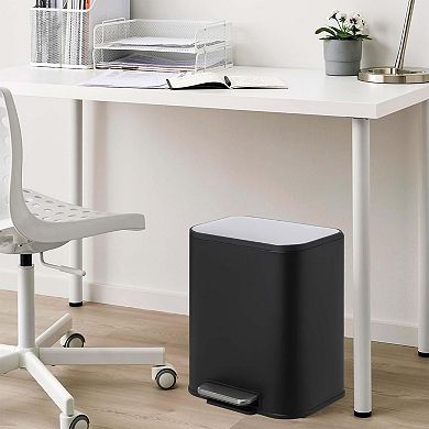 5.3 Gallon/20L Stainless Steel Step Trash Can, Fingerprint-Proof Kitchen Garbage Bin