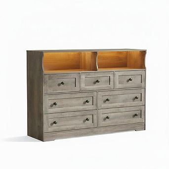 ANIXOL 7-Drawer Dresser with LED & Charging