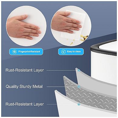 55 L Automatic Garbage Can, Motion Sensor Trash Can with Soft-Close Lid and Handle