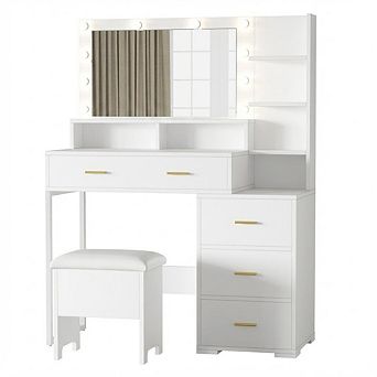 ANIXOL vanity desk with mirror and LED lights