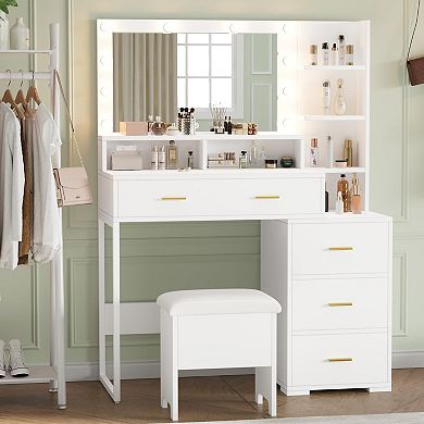 ANIXOL vanity desk with mirror and LED lights