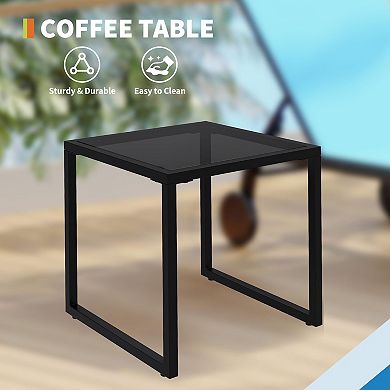 ANIXOL 2-Piece Patio Chaise Lounge Set with Table