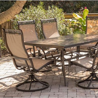 Outdoor Dining Set with Tiled Tabletop