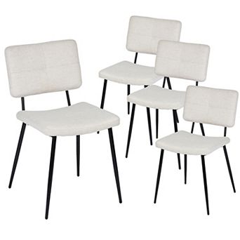 Homy Casa Dining Chairs Set of 4 for Kitchen or Dining Room Upholstered