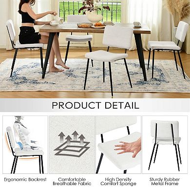 Homy Casa Dining Chairs Set of 4 for Kitchen or Dining Room Upholstered