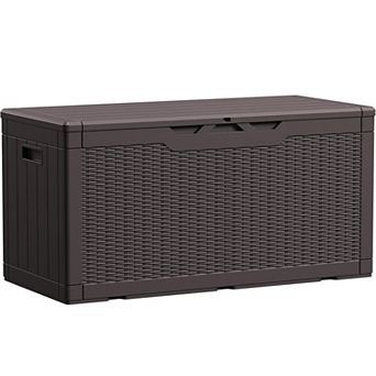 100Gallon Waterproof Lockable Deck Box Outdoor Indoor Storage Patio Garden