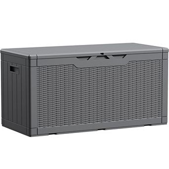 100Gallon Waterproof Lockable Deck Box Outdoor Indoor Storage Patio Garden
