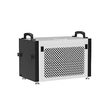 151 pt. 6,000 sq.ft. Bucketless Commercial Dehumidifier in White, with Detachable Control Panel