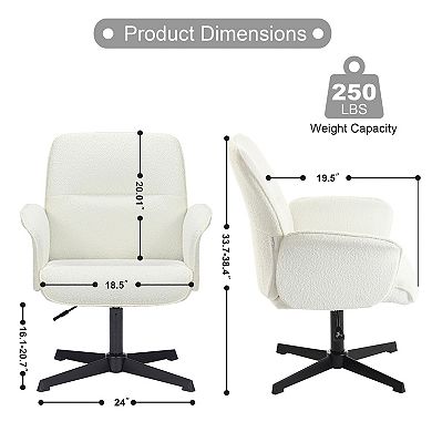 Homy Casa Office Chair for Home or Study Upholstered Swivel Chair
