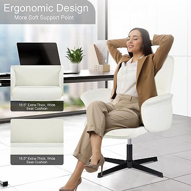 Homy Casa Office Chair for Home or Study Upholstered Swivel Chair
