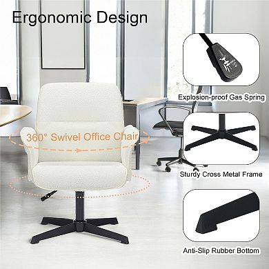 Homy Casa Office Chair for Home or Study Upholstered Swivel Chair