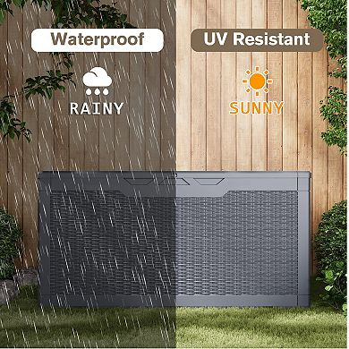 100Gallon Waterproof Lockable Outdoor Storage Box for Garden Tools