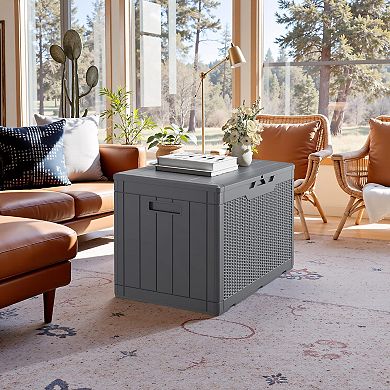 100Gallon Waterproof Lockable Outdoor Storage Box for Garden Tools