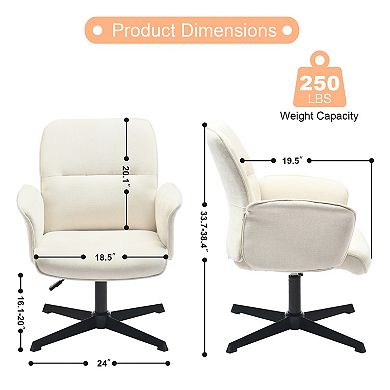 Homy Casa Office Chair with Swivel Base Upholstered Desk Chair