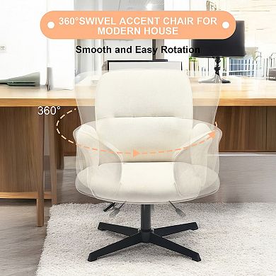 Homy Casa Office Chair with Swivel Base Upholstered Desk Chair