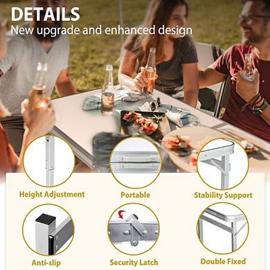 Foldable Aluminum Garden Table Set
