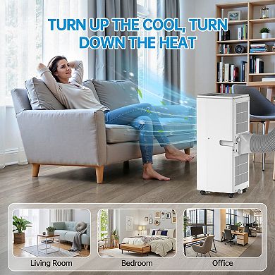 4800 BTU (DOE) Portable Air Conditioner Cools 200 sq. ft. with Dehumidifier, Remote, Sleep Mode