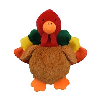 Multipet Knobby Noggin Turkey Plush Pet Toy