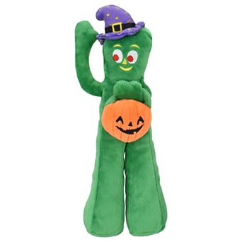 Multipet Halloween Gumby with Pumpkin & Witch Hat Plush Pet Toy