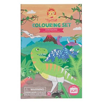 Tiger Tribe Dinosaur Coloring Set with Stickers & Markers