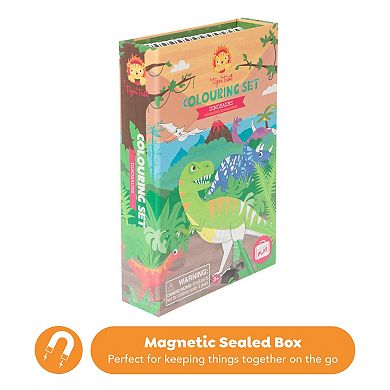 Tiger Tribe Dinosaur Coloring Set with Stickers & Markers