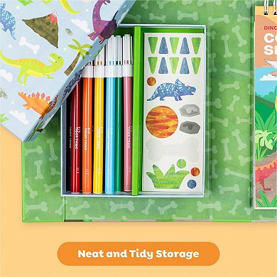 Tiger Tribe Dinosaur Coloring Set with Stickers & Markers