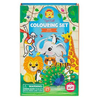 Tiger Tribe Zoo Coloring Set with Stickers & Markers