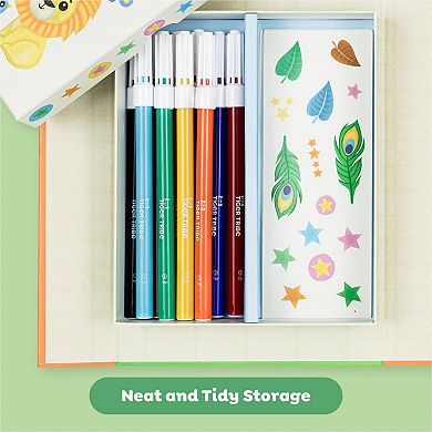 Tiger Tribe Zoo Coloring Set with Stickers & Markers